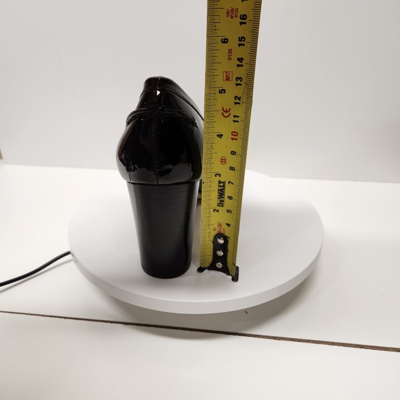 Mk Glossy Bayville loafer patent Leather plum wine color Heel 2.75 in - Picture 6 of 12